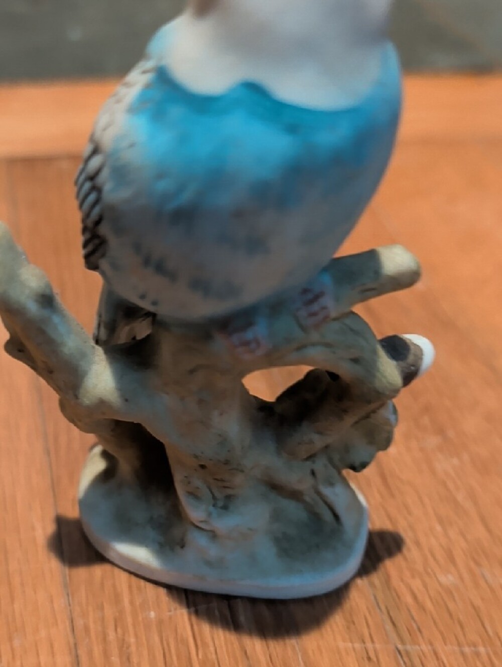 Blue Parakeet Figurine - Decorative Ceramic Bird Nature Home Decor Accents - Picture 7 of 9